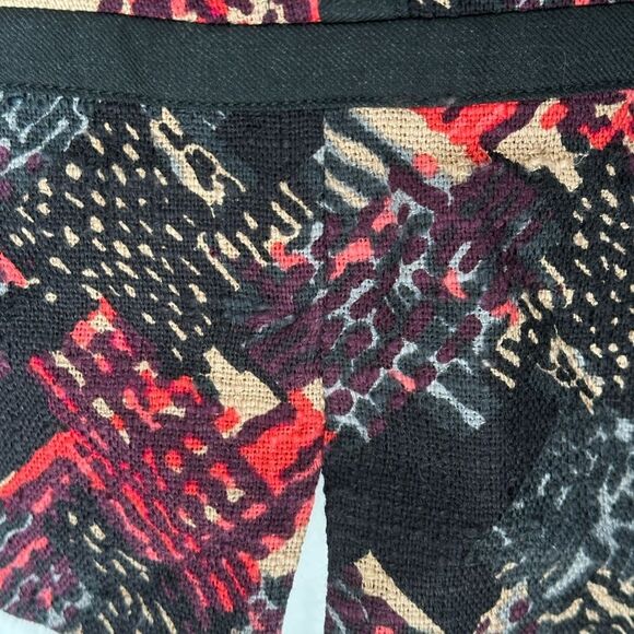 Trina Turk Crop Blazer Jacket Black Red Sz 10 - Picture 10 of 14